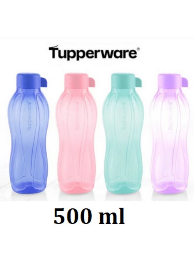 Tupperware Original branded Reusable - Hydration Fridge Bottle - BPA-Free - Leak Proof - Ideal for Gym, Office, Home Sports, Work & School Eco Water Bottle, 500 ML, Image Color -4 piece Set - Image 1